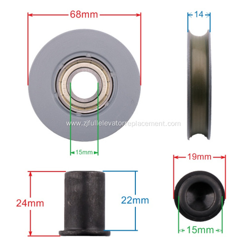 68mm Door Hanger Roller for Fujitec Elevators 68*14*6202Z